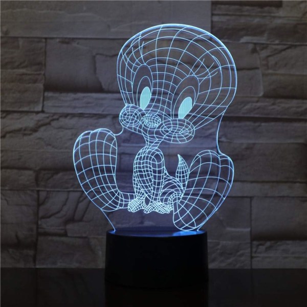 TweetyBird LED Natlampe USB Touch Sensor RGB Dekoration C
