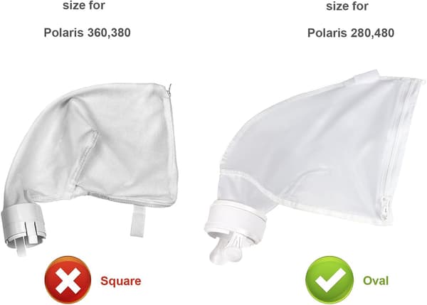 Nylon Poolrenserposer Lynlåspose Udskiftning til Polaris 280 eller