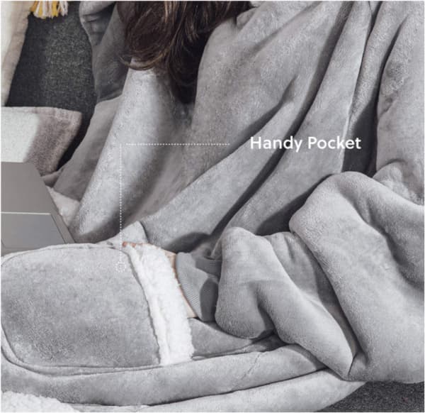 Hoodie Ærmer Blød Plaid Fuld Kropsplaid 150CM Sofaplaid