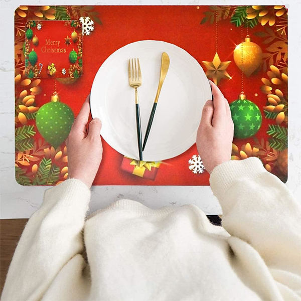 Waschbares Weihnachts-Tischset, Weihnachts-Tischset,
