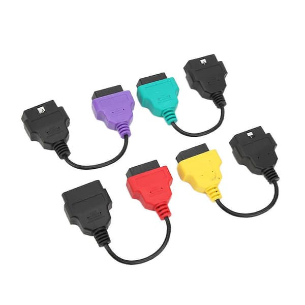 4 stk. OBD2-scannerkabeladapter Diagnosestik Bilscannerværktøj Erstatning for Fiat ECU