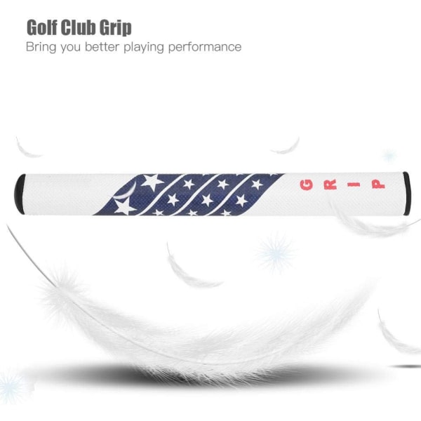 Golfgrepp Halkfritt golfklubbputtergrepp för golfklädsel, superstabilt, bekvämt grepp（vit） White