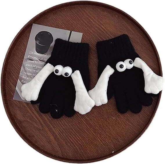 Vinter varme magnetiske hansker, par hansker som holder hendene black