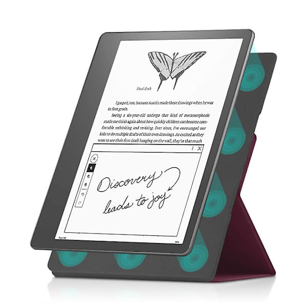 För Amazon Kindle Scribe Magnetic E- case Pu Läderställ Cover Wine Red