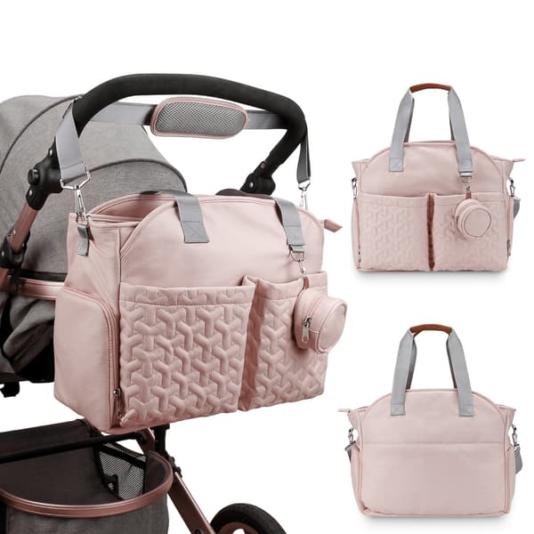 Rosa babyveske brystpumpeveske