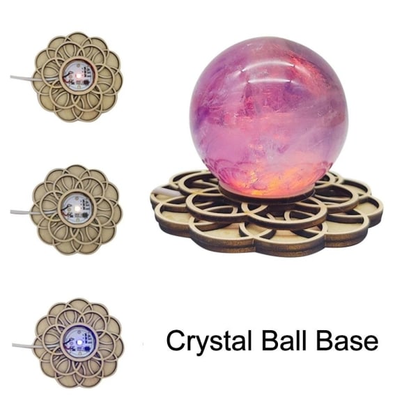 Crystal Ball Display Stand Crystal Ball Hållare VARMT LJUS VARM Warm Light