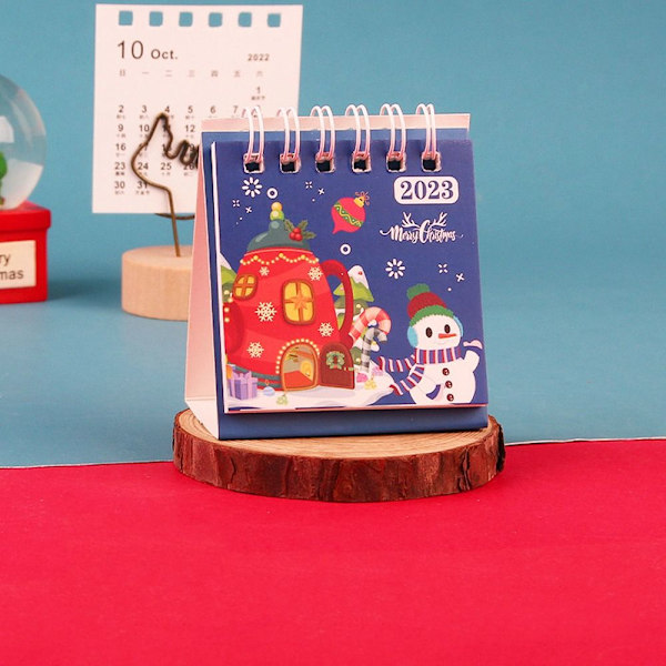 Julenedtellingskalender Adventsbordkalender BLÅ Blue