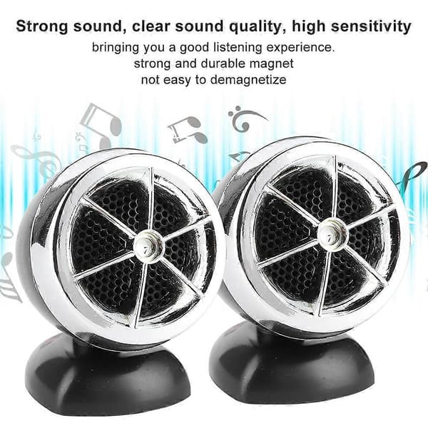 1200W 12V diskanthøyttaler Mini Horn Musikk Dome Høyttaler for Bil Audio SystemSølv