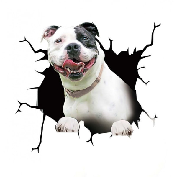 Crack Animal Wall Sticker Sticker Creative Hole Car Sticker Personlighet Glas Sticker Dog Sticker