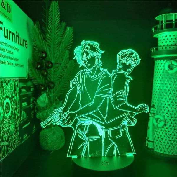 3D Illusion Lamp Anime Amroe Söt tecknad Stitch 3D Night Li