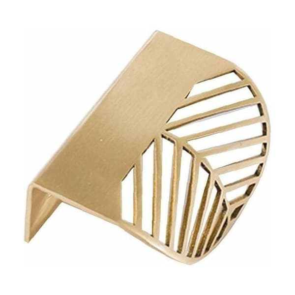 4pcs Leaf Shape Gold Cupboard Handles Gold Brass Cabinet Handles Copper Kitchen Door Handles Drawer Pull Knobs 6mm Hardw