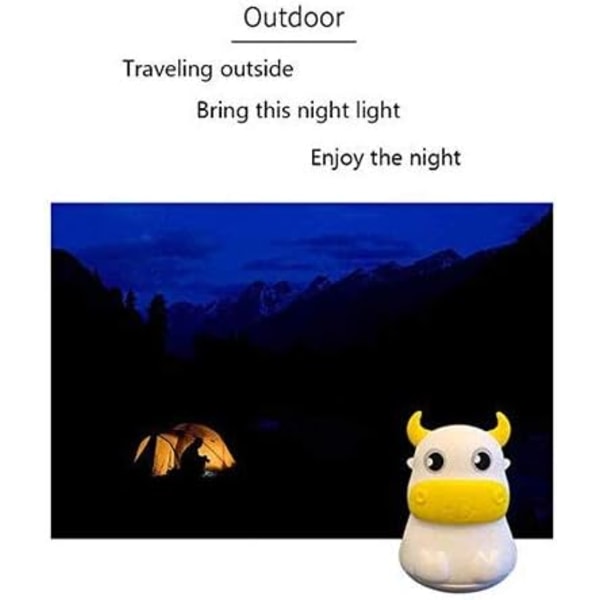 Nattlampa för barn Bärbar krankontroll Uppladdningsbar nattlampa