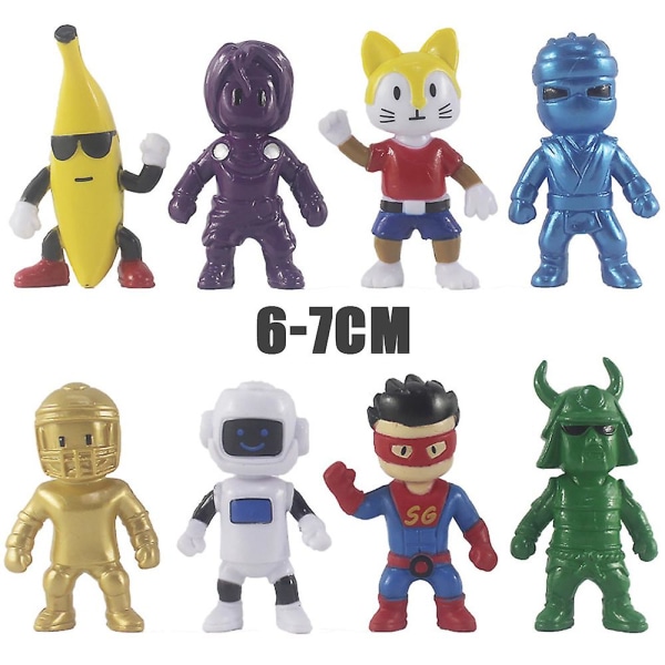 8pcs/set Stumble Guys Game Figure Toys Set Collection Model Figurines Desktop Decor For Kids Adults Gifts