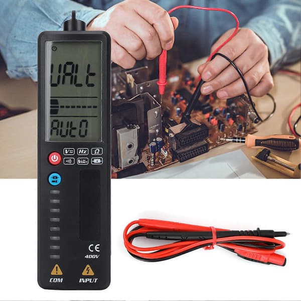 Berøringsfri LCD Digital Dual Mode Smart Multimeter Spændingsdetektor Modstandsfrekvenstester