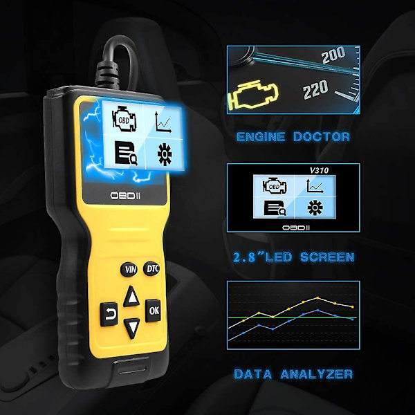 Obd2-scanner, bilkodelæser