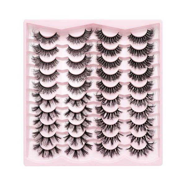 Tekoripset Irtoripset Cat-Eye Ripsienpidennykset Tekominkkiripset Luonnollisen näköiset Muhkeat Wispy-ripset, jotka näyttävät pidennyksiltä 12
