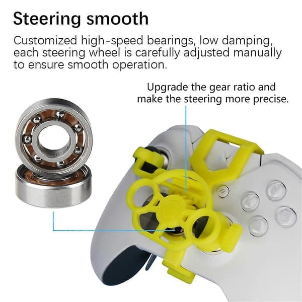 Racingspill Mini Ratt 3D-utskrift Hjul Hjelpekontroller Spill Joystick Simulator Gamepad for One/X/S,A