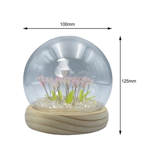 Tulip Night Light Blommig lampa LILA