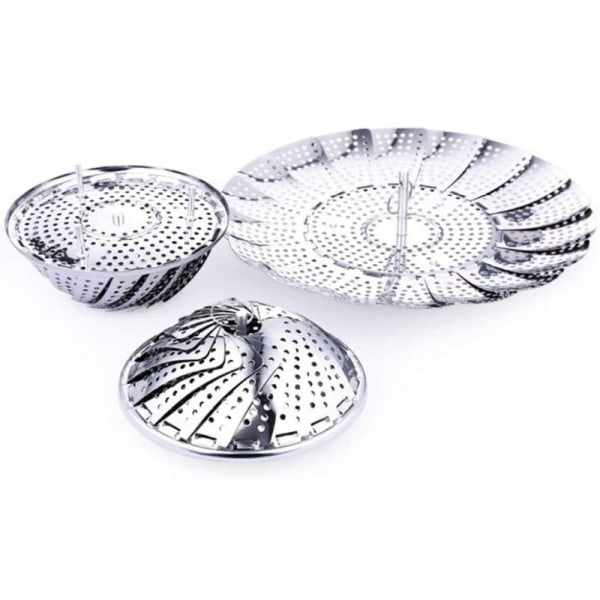 L-Justerbar Rustfri Stål Steamer Insert, Vegetabilsk Steamer, Col