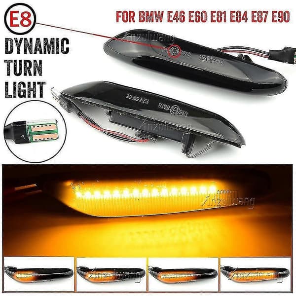 2kpl Led Dynaaminen Vilkku Sivuvilkku Valo Sekventiaalinen Vilkkuvalo BMW E90 E91 E92 E93 E60