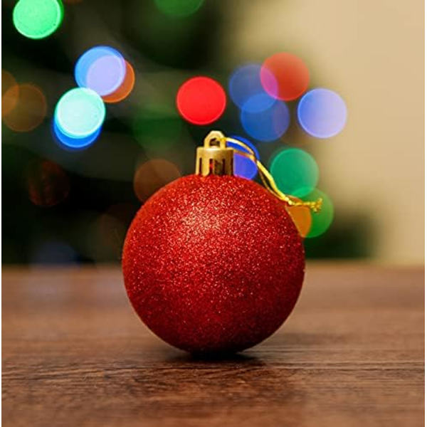 20 karat julbollsdekorationer 8 cm för julgransdekorationer