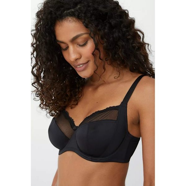Underbar BH med print för kvinnor/damer (förpackning med 2)  Svart/W Black/White 32E