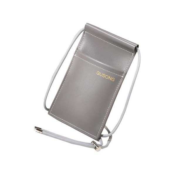 1/2/3/5 saks taske PU-læder med justerbar skulderrem Grey 1 Pc