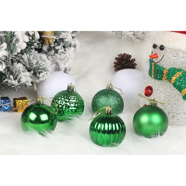 34kt julbollsdekorationer 6 cm för julgransdekorationer
