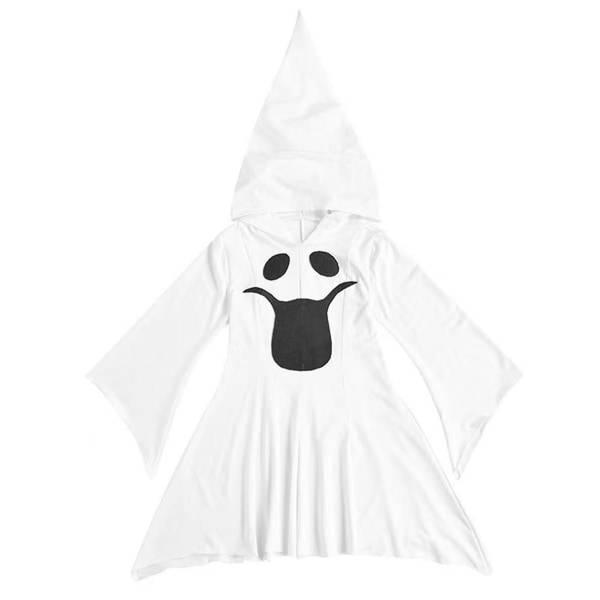 Hooded Ghost Costume Unik önster Lössittande All-match Klänning M