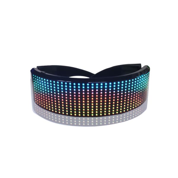 Bluetooth 4.0 Programmerbare RGB Fullfarge Lysende LED-briller USB Oppladbare