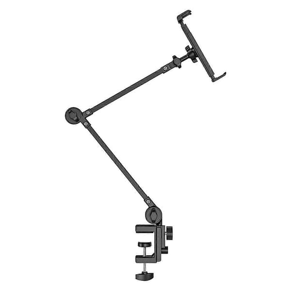 Justerbar sengetabletholder Roterbar lang arm metal desktop tabletbeslag klemme til 4,7-10,2 tommer til tablet