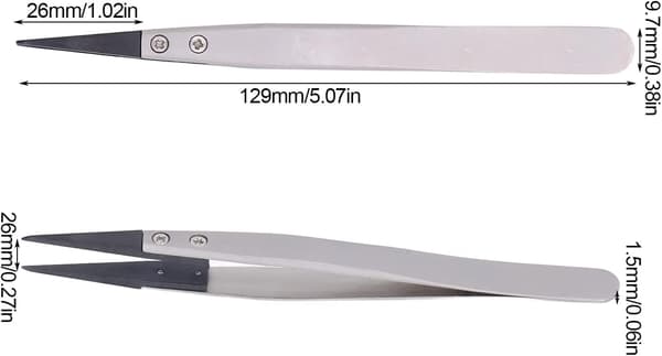 Pinsett med en skarp karbonfiberfinger