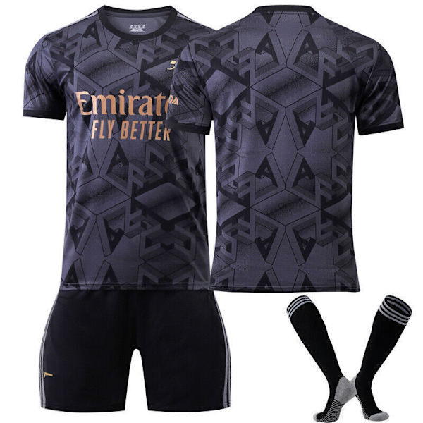 Nya Pojkar Barn Barn Fotboll Kit Kort Skjorta Socka Set Fotboll arsenal away kit blank 24/(8-9 years)