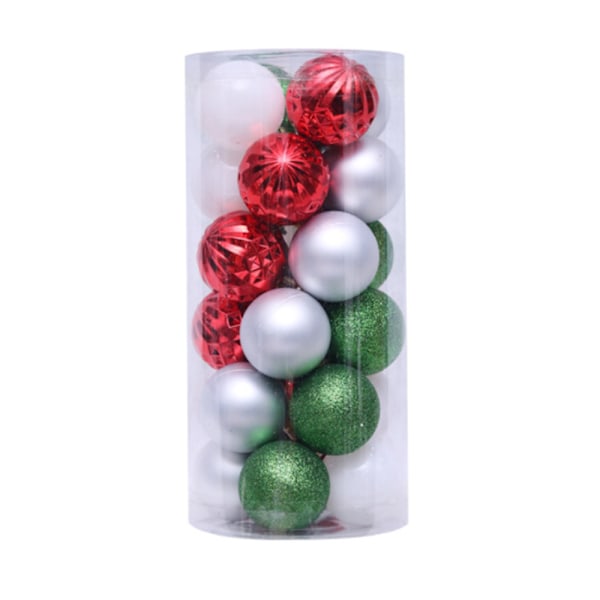 Specialformade julkulor, som används för säsongens semesterbröllop silver green red white