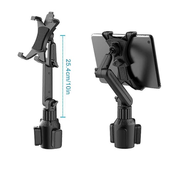 Langarmet bil tablet holder, universal til kopholder, passer til iPads/tablets