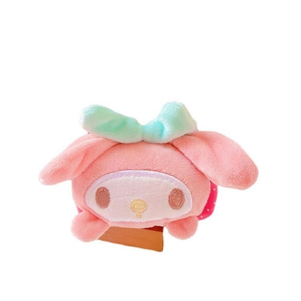 9 cm Kawaii Sanrios My Melody Cinnamoroll Sarjakuvahahmo Kolmiulotteinen Muoto Kolikkokukkaro Pehmo Nukke Säilytyslaukku Mini Lukittava Laukku 9X7CM Kuromi