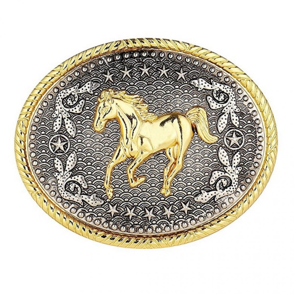 Metall bälte spänne häst mönster dekoration man pojke