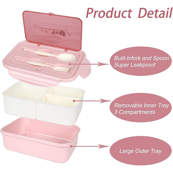Bento-bokser, lekkasjesikre matbokser for barn og voksne,