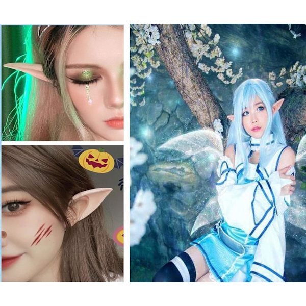 6 par Fairy Pixie Elf Ears.Latex Fairy Pixie Elf，Cosplay Ears