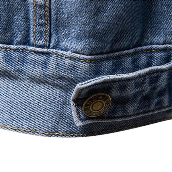 Vår höst, jeansjacka för män Casual Slim Jacka, jeansjacka för herr#axsl1089 Blue 4XL