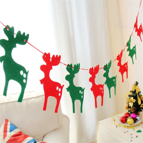 Christmas Bunting Banner Ornaments, Pull Flag, Christmas Älg Jul Sunmostar