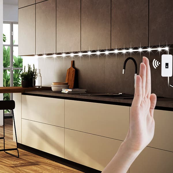 1M/2M/3M/4M/5M LED-lysstripe Nattlys 1MWHITE HVIT