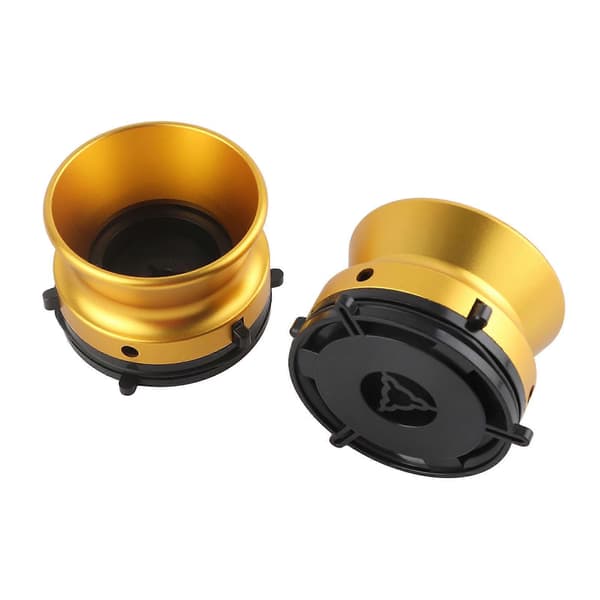 1 par NAB-navadaptere Professionel poleret aluminiumslegering 10 tommer åbner til Studer ReVox til Akai til Teac Guld