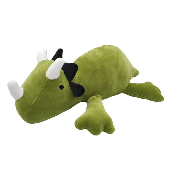 38 cm pehmoleludinosaurusnukke Triceratops (vihreä)