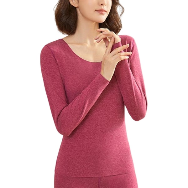Uudet Thermal Miesten Talvi Naisten Pitkät Alushousut Setti Fleece Pitää Lämpimänä Kylmällä Säällä Female Red M