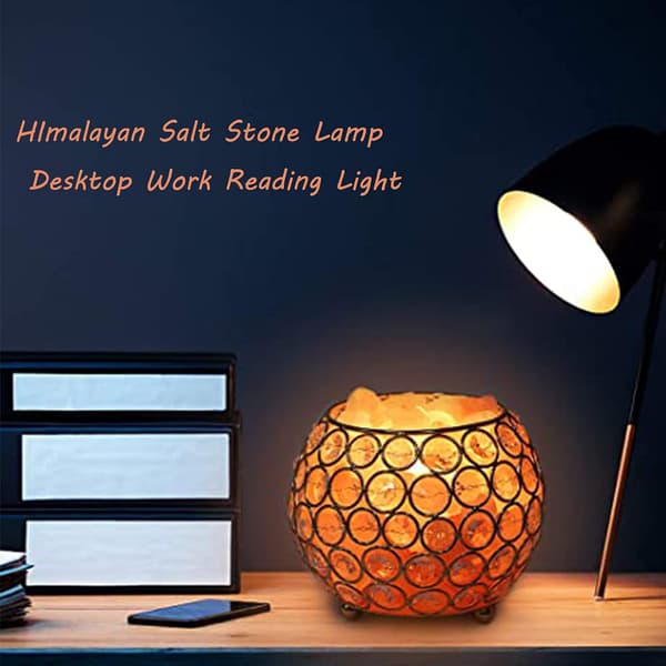 Himalayan Saltlampe Mini Desktop Krystalsaltsten Spa Yoga