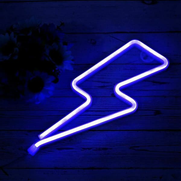 Neonljusblixt Neonljus LED-skyltformad Ljus Väggdekor för
