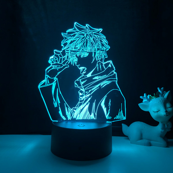 Anime Spell Fighting Gojo Satoru 3D LED Natlampe