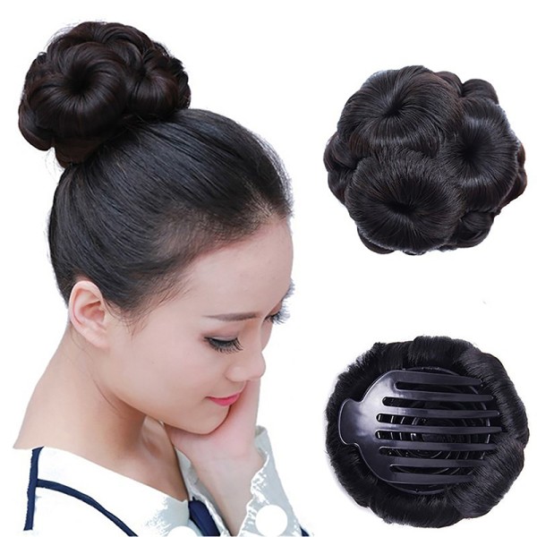 Synthesis Claw Clip Chignon Extension Clip Hårstykke krøllete hår 5