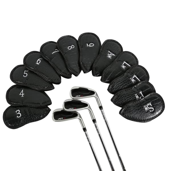 12 st Syntetiskt Läder Golfklubbhuvud Järnskydd MT/PU